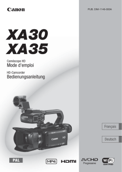 Bedienungsanleitung Canon XA30 DE / FR - Kamera