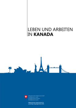 Dossier: Leben und Arbeiten in Kanada - EDA