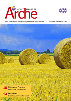 Holzh&auml;user Arche 3/2016 - Evangelische Kirchengemeinde