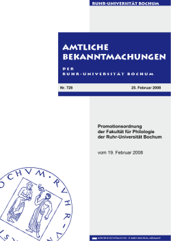 IfM - Ruhr-Universit&auml;t Bochum