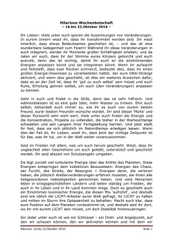 Hilarion - 16.bis 22.Okt.2016