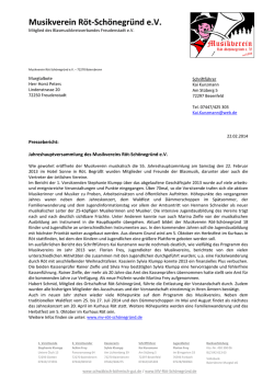 Jahreshauptversammlung 2015