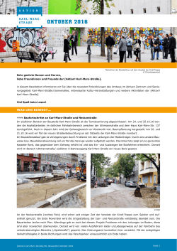 Newsletter 88 der [Aktion! Karl Marx Straße] Oktober 2016