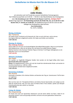 Herbstferien Klasse 3-4 - Montessori-Schule