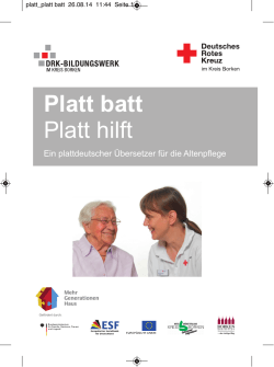 platt batt - Deutsches Rotes Kreuz im Kreis Borken