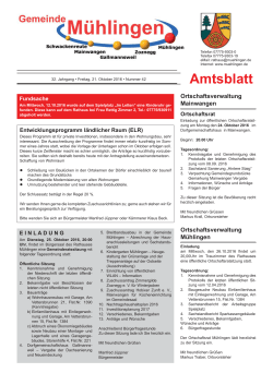 Amtsblatt - Gemeinde Mühlingen
