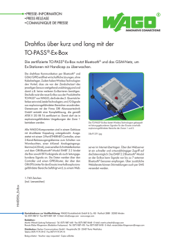 Drahtlos &uuml;ber kurz und lang mit der TO-PASS&reg;-Ex-Box