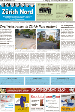 Zwei Velostrassen in Zürich Nord geplant