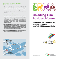 Einladung zum Austauschforum