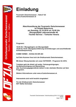 Einladung - Ortsfeuerwehr Zwischenwasser