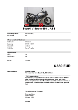 Detailansicht Suzuki V-Strom 650 €,€ABS
