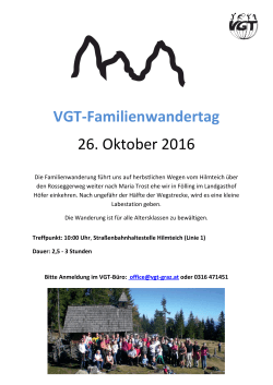 VGT-Familienwandertag 26. Oktober 2016
