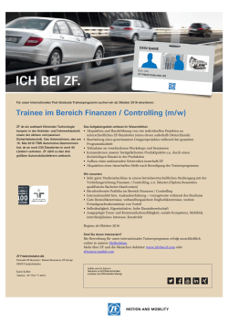 Finanzen / Controlling - ZF Friedrichshafen AG