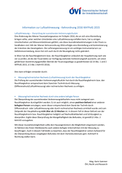 Information zur Luftzahlmessung ‐ Kehrordnung 2016