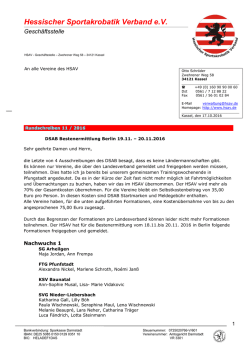HSAV Rundschreiben 11-2016 - Hessischer Sportakrobatik Verband