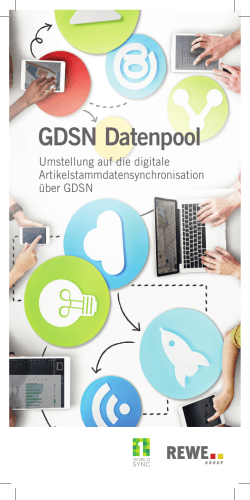 GDSN Datenpool Flyer - the REWE Group Supplier Portal.