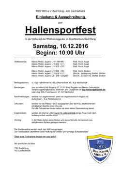Hallensportfest - Leichtathletik