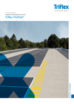Triflex ProPark Planungsunterlagen