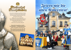 Prospekt zum Ritteressen - Klosterhof Knechtsteden
