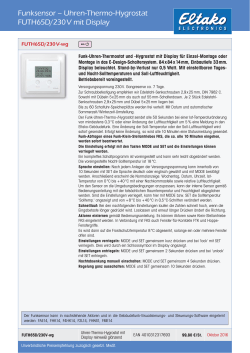 Funksensor – Uhren-Thermo-Hygrostat FUTH65D/230V mit