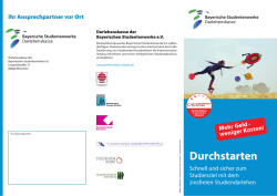 Informationsflyer zur Darlehenskasse der