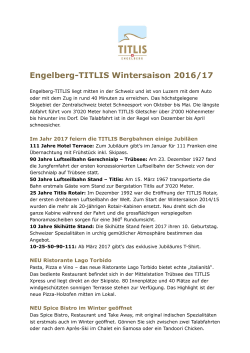 Engelberg-TITLIS Wintersaison 2016/17