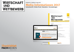 Mediadaten WuW - Handelsblatt Fachmedien