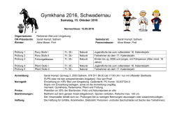 Gymkhana 2016, Schwadernau