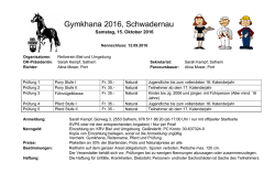 Gymkhana 2016, Schwadernau