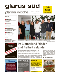 Glarner Woche, Glarus Süd, 19.10.2016
