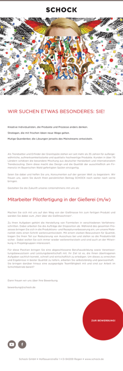 Mitarbeiter Pilotfertigung in der Gie&szlig;erei (m/w) - Stellenmarkt