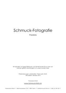 Preisliste Schmuckfotografie PDF