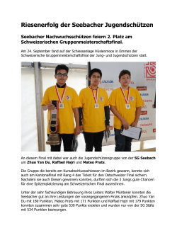 Riesenerfolg der Seebacher Jugendsch&uuml;tzen
