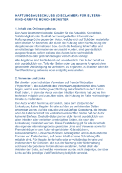 disclaimer - Eltern-Kind