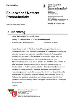 Feuerwehr / Notarzt Pressebericht
