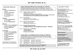 Monatsprogramm - Süddeutsche Gemeinschaft Ehningen