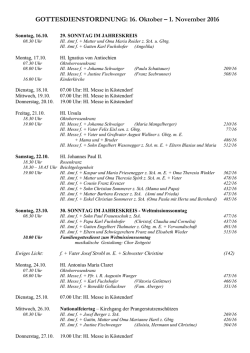 Gottesdienstordnung KW 42-43 - Pfarre Henndorf am Wallersee