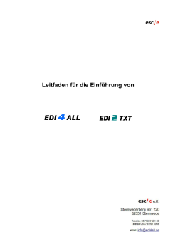 Leitfaden - EDI 4 ALL