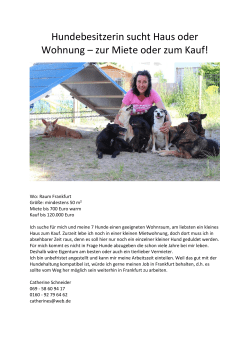 Haus oder Wohnung gesucht - Tierschutzverein Bad Soden/Sulzbach