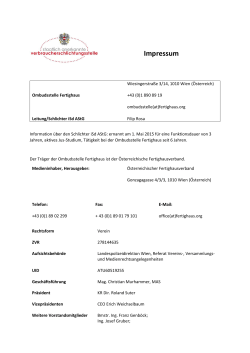 Impressum - Ombudsstelle FERTIGHAUS