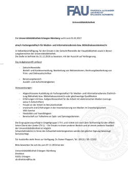 Die Universit&auml;tsbibliothek Erlangen