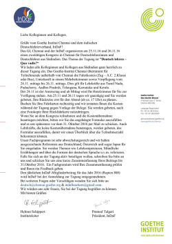 InDaf Tagung - Goethe
