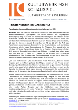 PM Mitmachangebot Tanztheater im Großen HO