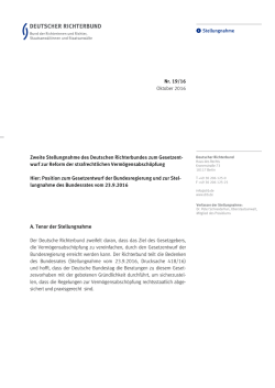 DRB-Stellungnahme Nr. 19/16