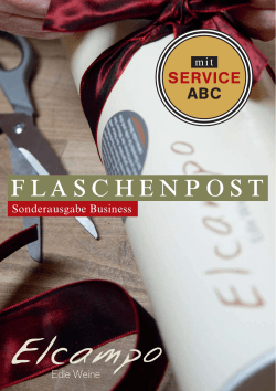 Flaschenpost Business mit Service-ABC.