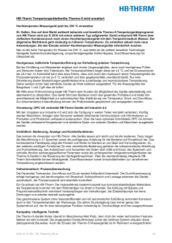HB-Therm Temperierger&auml;tefamilie Thermo