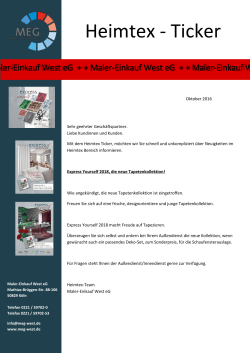 Heimtex - Ticker - Maler