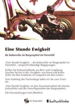 Eine Stunde Ewigkeit - Schlachthaus Theater Bern