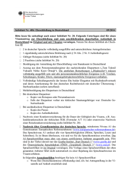 Infoblatt Nr. 40b: Eheschlie&szlig;ung in Deutschland 09/2016 Bitte lesen