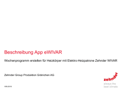 Beschreibung App eWIVAR - Zehnder Group Schweiz AG